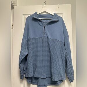 Women’s American Eagle Blue Quarter-Zip Sweater